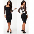 Vestido tubo bicolor